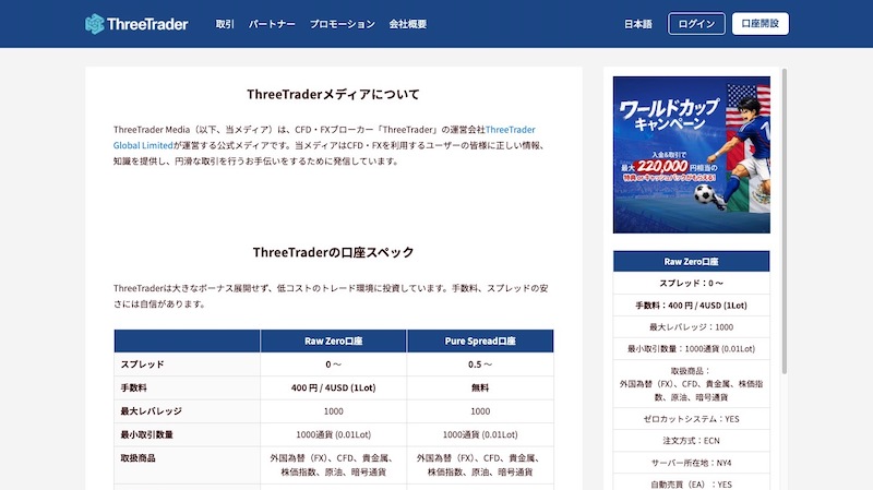 ThreeTrader Media Site